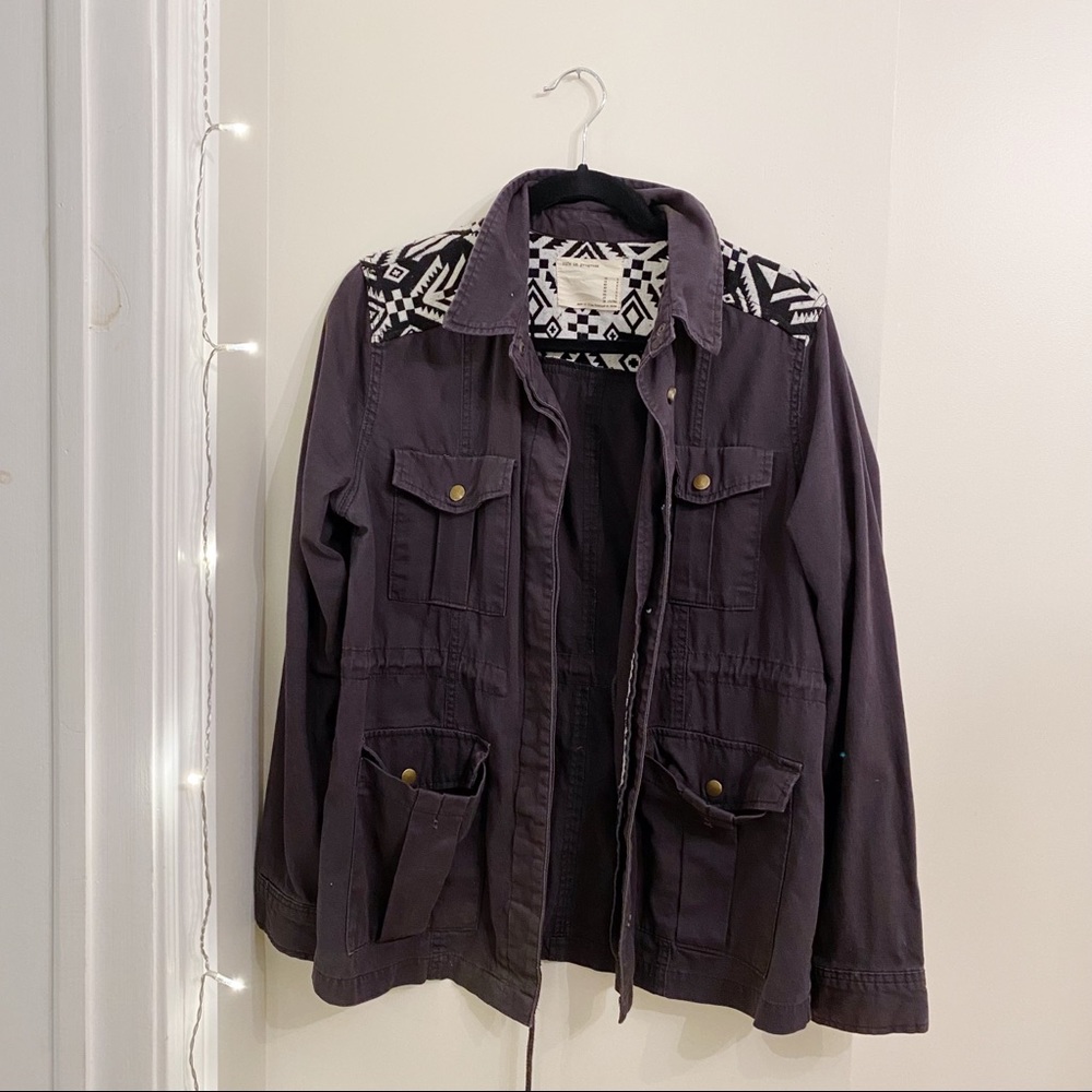 FOREVER 21 “Aztec Print” Utility Jacket